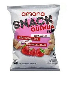 SNACK QUINUA SABOR MORANGO SEM ACUCAR 40g AMANA
