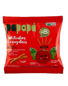 PALITINHOS DE TOMATE E MANJERICAO ORG 20g PAPAPA