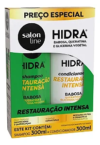Kit Hidra Restauração Intensa Babosa, Queratina – Salon Line (Shampoo + Condicionador)