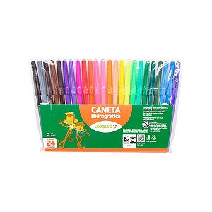 Canetinha Hidrocor 24 cores Leo Leo