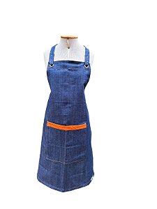 Avental Jeans Padeiro Laranja