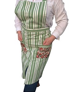 Coleção Celebre-se Avental Listras Verdes