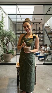Avental Ceramista e Chef Verde