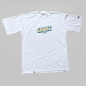 Camiseta Oversized Ghost Guy - Logo Ghost name - Branca