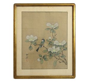 Quadro Japonês | Pássaros e Flores