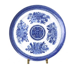 Prato de Porcelana | Azul e Branco