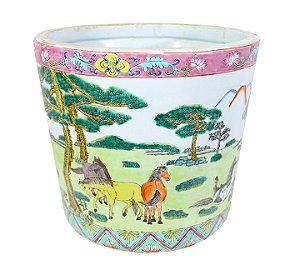 Cachepot Chinês | Porcelana Esmaltada