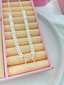 COLAR ESCAMA DE PEIXE 40CM COM ARO REDONDO