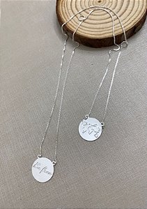 ESCAPULÁRIO VENEZIANA 60CM COM MEDALHA BE FREE E MUNDO