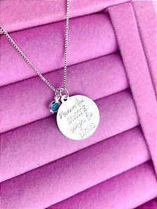 COLAR PLAQUINHA NUNCA FOI SORTE SEMPRE FOI DEUS 45CM