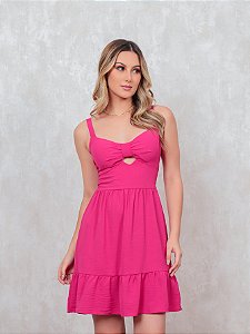Vestido curto bojo Lástex Duna