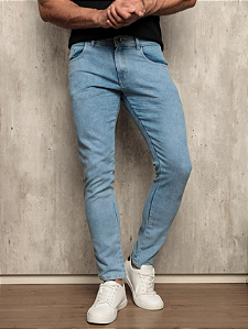 Calça Skinny Azul Claro Masculina