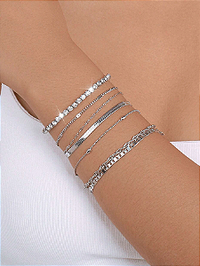 Conjunto de 6 braceletes