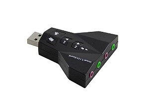 Adaptador de Som USB Externo 7.1 Canais 4 Portas USOM-20