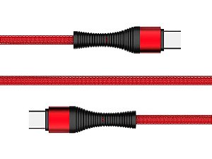 Cabo USB-C X USB-C 1M 3A CB-P160RD Vermelho C3Tech