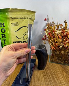 Kit Terere, Guampa, Erva Trots Hortelã, Bomba Inox