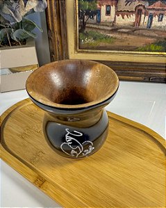 Cuia Premium Preta Nossa Senhora com Coração