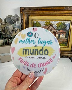 Kit Preparo Chimarrão + Placa Decorativa Roda de Chima