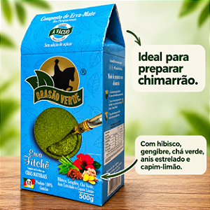 Erva-Mate Fitchê - hibisco, gengibre chás -500g Brasão Verde