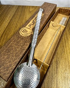 Bomba Inox Purinox 23cm Bojo Removível + Detalhes Retorcidos