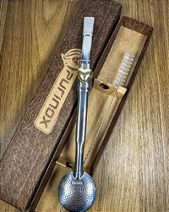 Bomba Inox Purinox Bojo Removível+Coração Folheado a Ouro
