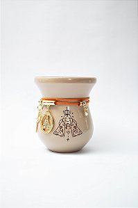 Kit Chimarrão - Cuia N. S. Aparecida c/ choker