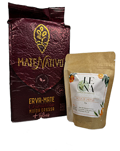 Kit Erva-Mate 1kg Moagem Grossa Mate Nativo+Prosa de Laranja