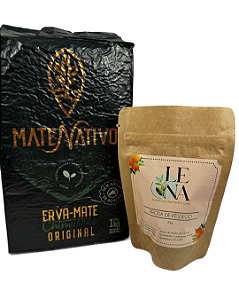 Kit Erva-Mate 1kg Mate Nativo Original + Prosa de Pêssego
