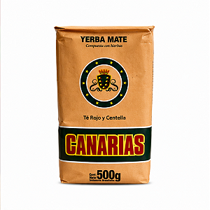 Erva-Mate Canarias Chá Vermelho e Centella 500g – Uruguaio