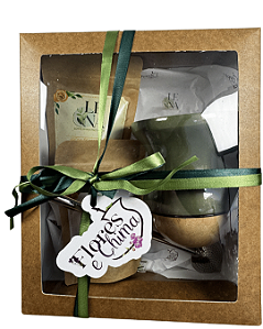 Kit Chimarrão Verde com Chás de Laranja e Maracujá Presente