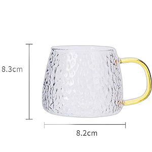 Copo Xicara De Vidro Borosilicate Transparente - 350ML