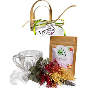 Kit Presente Caneca com Chá de Maçã 5 Sachês