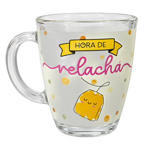 Caneca Presenteável Hora de Relachá para Chá 380ML