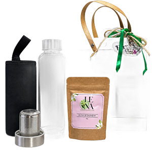 Garrafa Infusora 500ml com Chá de Baunilha 30g
