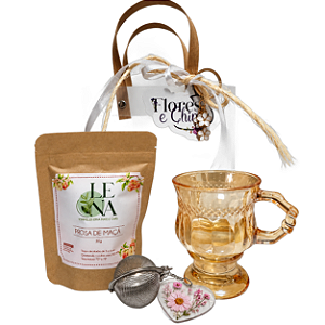 Kit Presente Chá de Maçã com Caneca e Infusor