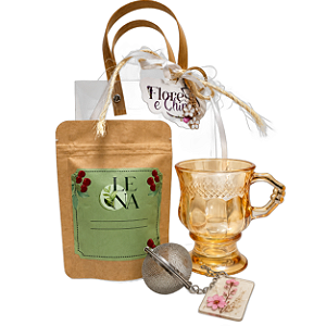Kit Presente Chá de Cereja com Caneca e Infusor