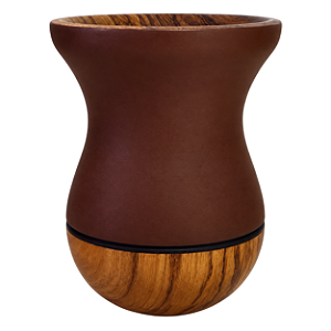 Cuia de Madeira Premium Marrom Chocolate Fosca