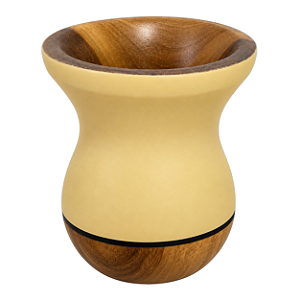 Cuia Bago Premium Amarelo Manteiga Fosca Madeira