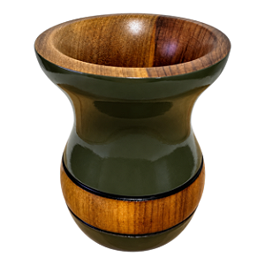 Cuia Bago Premium Verde Militar Madeira Chimarrão