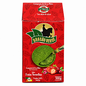 Erva Mate Brasão Verde Frutas Vermelhas 500g Chimarrão
