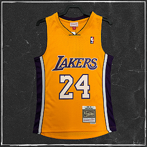 Jersey NBA Los Angeles Lakers Kobe Bryant #24 2008-09 Mitchell & Ness - Amarela