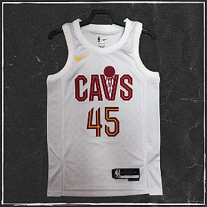 Jersey NBA Cleveland Cavaliers CAVS Donovan Mitchell Jr. #45 Swingman - Branca