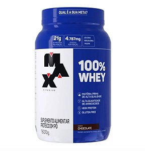 100% Whey - pote - Max Titanium  900G