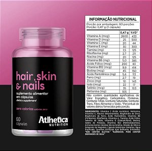 HAIR SKIN & NAILS (60 CAPS) ATLHETICA NUTRITION