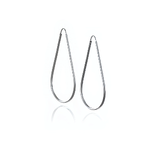 MEDIR BRINCO ARGOLA FECHADA GOTA FIO REDONDO EM PRATA