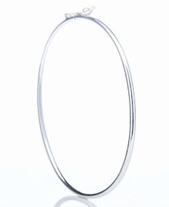 MEDIR BRACELETE LISO FIO REDONDO COM FECHO EM PRATA