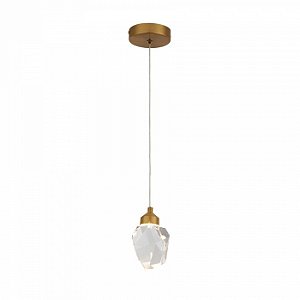 Luminária Pendente Diamante Dourado 10cm Led 5w 3000k