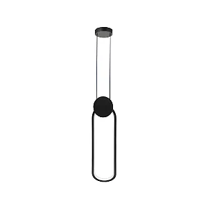 Pendente Oval Led 13W Preto