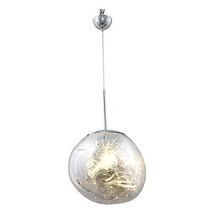 Pendente Stone Metal + Vidro Cromado