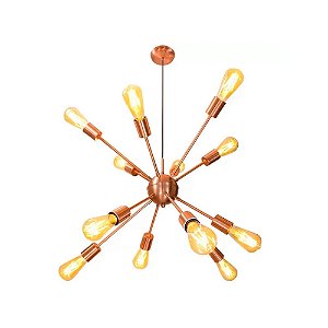 Lustre Pendente Átomos 12xE27 Dourado